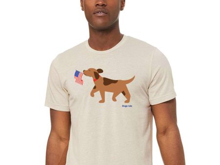 Red, White and Woof Tee Hot on Sale