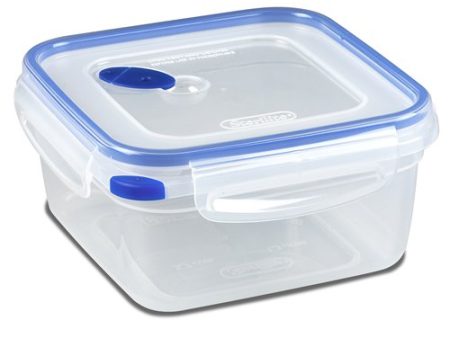 Sterilite 03324706 Ultra-Seal 5.7 Cup Clear   Blue Square Food Container - Quantity of 4 For Discount