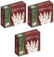 Holiday Wonderland 48600-88A 100 Count Clear Christmas Light Sets With White Cord - Quantity of 3 Supply