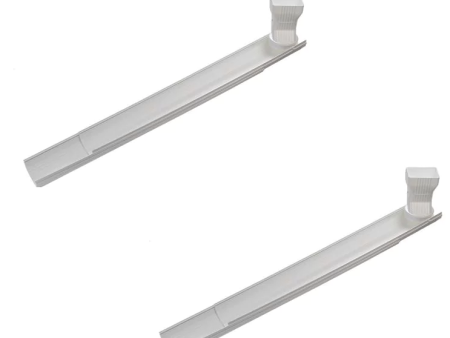 Thermwell GWS3W White Adjustable 6 Foot Flip Up Extendable Downspout Extender - Quantity of 2 Online Sale