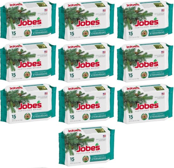 Jobe s 01611 15 Pack Evergreen Tree & Shrub Fertilizer Spikes - Quantity of 10 Online