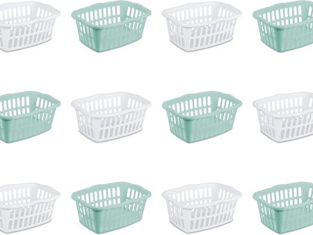 Sterilite 12459412 24  1.5 Bushel Assorted Color Rectangular Laundry Baskets - Quantity of 12 Online