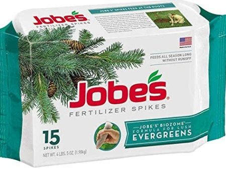 Jobe s 01611 15 Pack Evergreen Tree & Shrub Fertilizer Spikes - Quantity of 1 For Sale