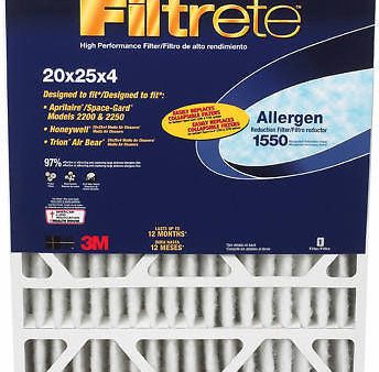 3M DP03DC-4 FILTRETE 20  X 25 X4  FURNACE AIR FILTERS - Quantity of 4 For Discount