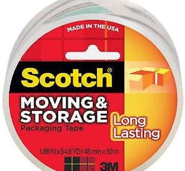 3M SCOTCH 3650 1.88  x 54.6 yd Clear Moving & Storage   Packing Tape - Quantity of 6 For Sale