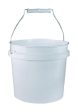 Leaktite 001G01WH024 White 1 Gallon Plastic Pail   Bucket With Handle - Quantity of 3 Sale