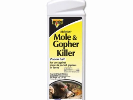 Bonide 698 Moletox II 1 LB Bottle of Ready To Use Mole and Gopher Bait - Quantity of 2 For Sale