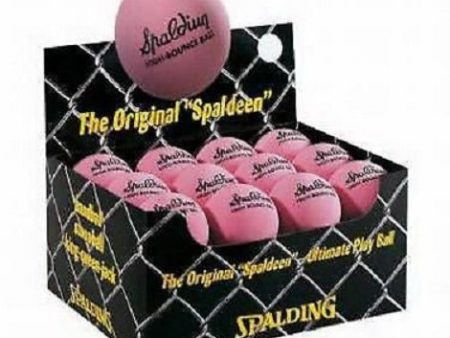 Spalding 51-153 Small Pink High Bounce Balls Stoop Ball Stickball Hit Penny - Quantity of 24 Online Hot Sale