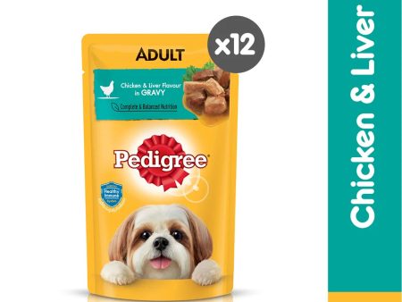 PEDIGREE® Dog Food Wet Adult Chicken & Liver 130g [12pcs] Supply