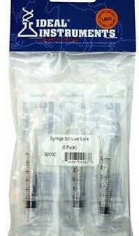 Ideal Instruments 9264C 6 pack 6cc  Disposable Livestock Syringes Luer Lock - Quantity of 24 For Cheap