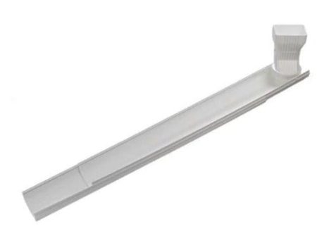 Thermwell GWS3W White Adjustable 6 Foot Flip Up Extendable Downspout Extender - Quantity of 5 For Sale