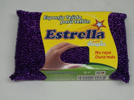 ESPONJA ESTRELLA TEJIDA COLORES X 1 For Sale