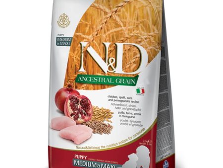 Farmina N&D Ancestral Grain Chicken and Pomegranate, Puppy Medium and Maxi Online