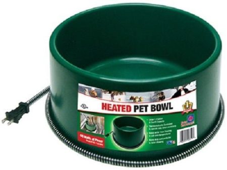 Farm Innovators P-60 1-1 2 Gallon 60W Green Heated Pet Water Bowl - Quantity of 1 Online