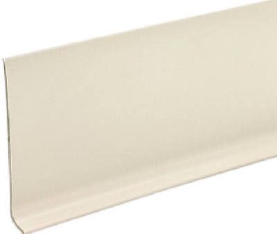 M D Bldg. 75481 4  x 120  Almond Color Vinyl Wall Base Cove Moulding Bulk Roll - Quantity of 1 Cheap