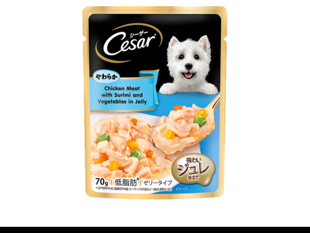 CESAR Dog Wet Food Pouch for Adult Dogs in Chicken Meat with Surimi and Vegetables in Jelly Online