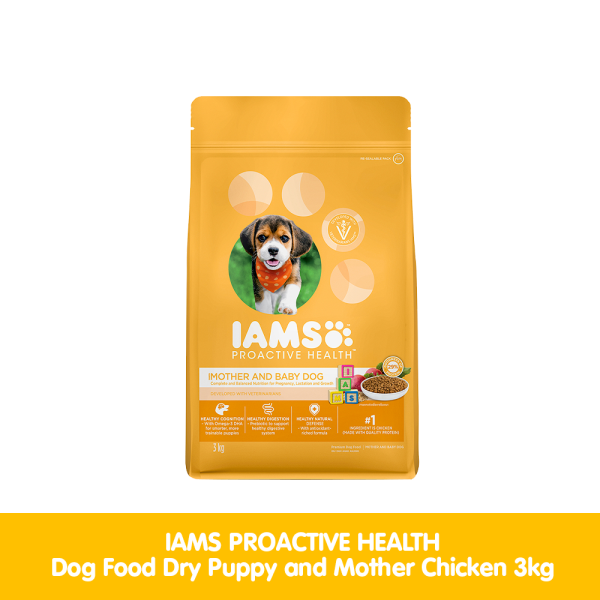 IAMS Proactive Health Dog Food Dry Puppy and Mother Chicken 3kg Hot on Sale