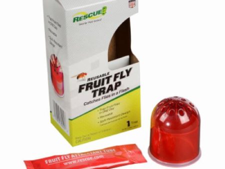 Rescue FFTR-BB4 Reusable Pesticide Free Fruit Fly Trap - Quantity of 4 Supply