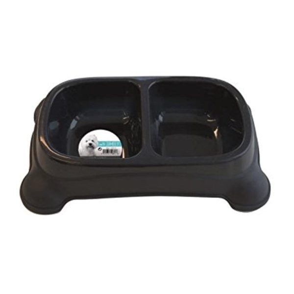 M-Pets Plastic Double Bowl Fashion