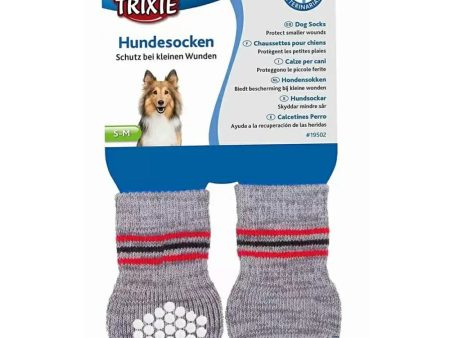 Trixie Dogs Socks Non-slip Grey Online