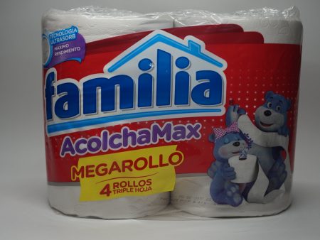 PAPEL HIGIÉNICO FAMILIA ACOLCHAMAX MEGAROLLO X 4 on Sale