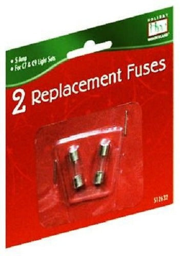 Holiday Wonderland 1015-88 2-Pack of 5 Amp Replacement Fuses for C7 & C9 Light Sets - Quantity of 10 Fashion