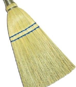 Abco 00300-12 100% Corn Whisk Brooms w Double Sewn Hem - Quantity of 12 For Cheap