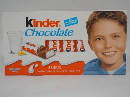 KINDER CHOCOLATE BARRA CANALETA 100GR (8U) Discount