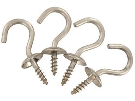 (15) National Mfg N348-433 4 packs 3 4  Stainless Steel Screw In Cup Hooks Online Hot Sale