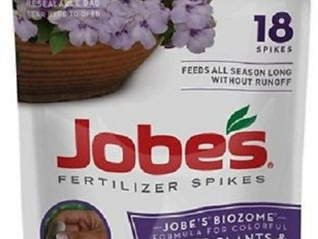 Jobe s 06105 18 Pack 8-9-12 Potted & Hanging Plant Fertilizer Spikes - Quantity of 24 Cheap