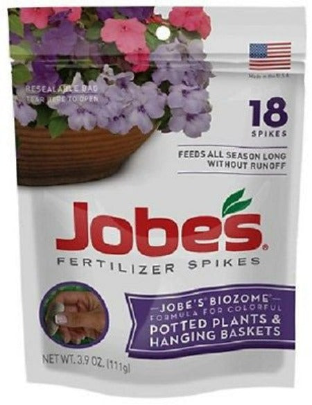 Jobe s 06105 18 Pack 8-9-12 Potted & Hanging Plant Fertilizer Spikes - Quantity of 24 Cheap