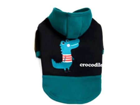 HM Crocodile Black Green Hoodie - Sweatshirt For Dogs & Cats Fashion