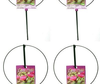 4 ea Luster Leaf 987 18  D x 30  Single Ring Folding Peony Hoop Plant Supports Sale