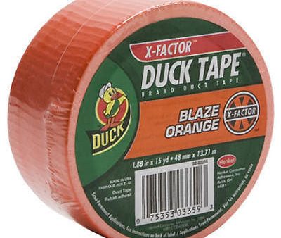 12 ea 868090 1.88  x 45  BLAZE ORANGE DUCK DUCT TAPE For Sale