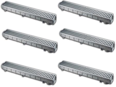 NDS Pro-Series 864G  39.75  x 5  Light Traffic Channel Grate & Drain Kit - Quantity of (6) For Discount