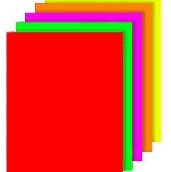 Royal 23500 11  x 14  Assorted Fluorescent Colors Project Posterboard - Quantity of 24 (5) packs Online Sale