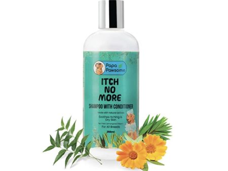 Papa Pawsome Itch no more shampoo with conditioner 250ml Online now