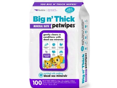 Petkin Big n Thick Mineral Bath wipes, 100 wipes Sale