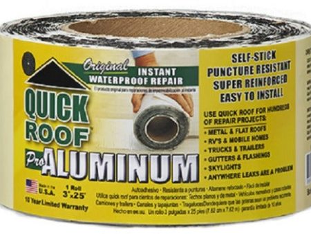 Cofair QR325 3  x 25  Quick-Roof Aluminum Waterproof Roof Repair Seal Tape - Quantity of 1 Cheap