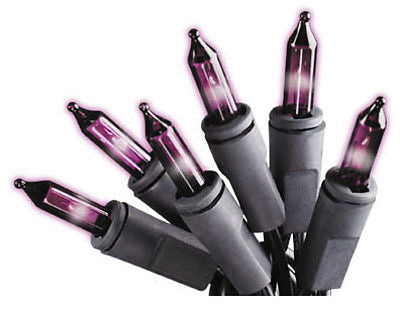 Sylvania V34708-88 100-Count Mini Light Halloween Set Purple Bulbs & Black Wire - Quantity of 1 Hot on Sale