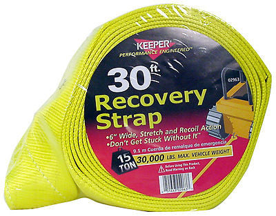 Hampton   Keeper 02963 6  x 30  30,000 lb HD Vehicle Recovery Strap w Loop Ends Sale