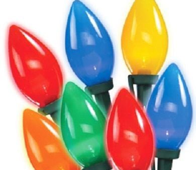 Holiday Wonderland 2936-88A 25-Count C9 LED Multi Ceramic Christmas Light Set - Quantity of 2 Online Sale