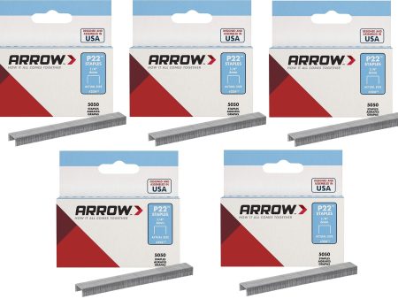 Arrow 224 (5050) Pack 1 4  6mm Staples For P22 Plier Staple Gun - Quantity of 5 Fashion