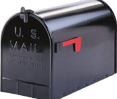 Solar Group ST200B00 Black Jumbo T3 Galvanized Steel Post Mounted Rural Mailbox - Quantity of 1 Online now