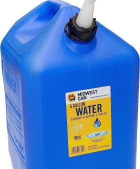 Midwest Can 6700 6 Gallon Potable Water Storage Container With Pour Spout - Quantity of 1 Online Sale