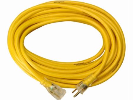 Coleman Cable 2884AC Yellow Jacket 50  15A 12 Gauge Extension Cord - Quantity of 1 Hot on Sale