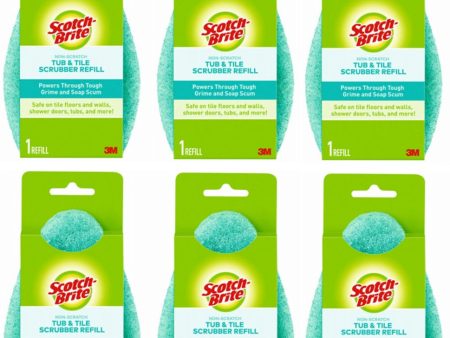 Scotch-Brite 560-6 Non Scratch Tub & Tile Scrubber Refill - Quantity of 6 Supply