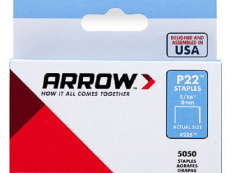 Arrow 225 (5050) Pack Of 5 16  8mm Staples For P22 Plier Stapler Gun - Quantity of 10 Online Hot Sale