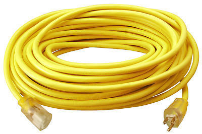 4 ea 02588ME 50  12 3 SJTW-A YELLOW 15A EXTENSION CORDS on Sale