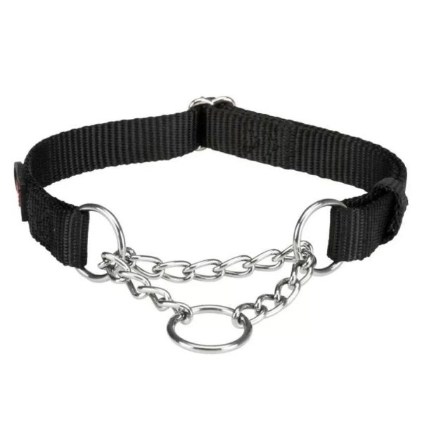 Trixie Premium Choke Dog Collar Chain, Jet Black, S - M For Cheap